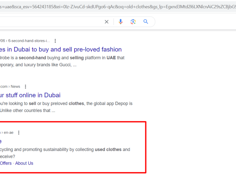 Keyword-Ranking-in-keyword-sell-used-clothes-uae-for-kiswame
