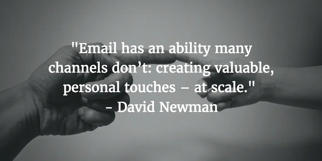 اقتباس عن التسويق بالبريد الالكتروني - David Newman