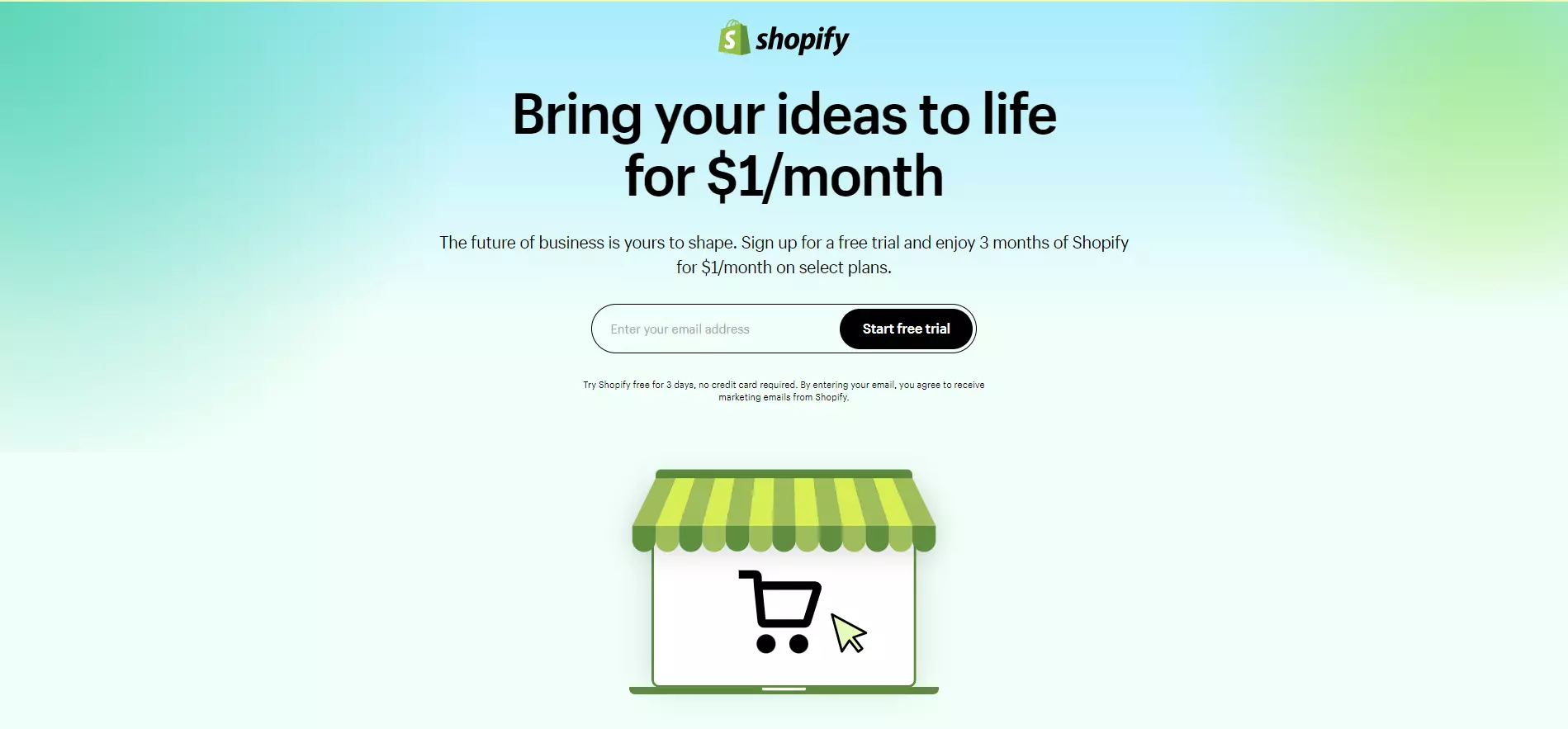 إنشاء متجر شوبيفاي Shopify بالنسخة التجريبية المجانية