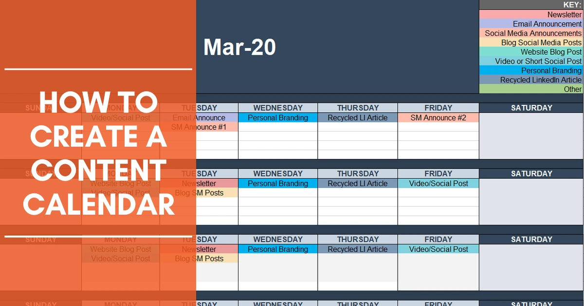 تقويم المحتوى create content calendar