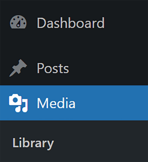 Select-media-tab-from-your-Wordpress-dashboard