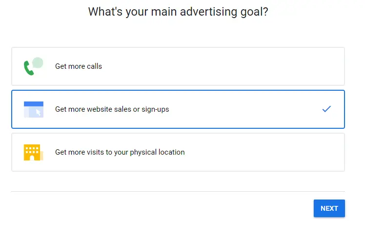 what your ads goal