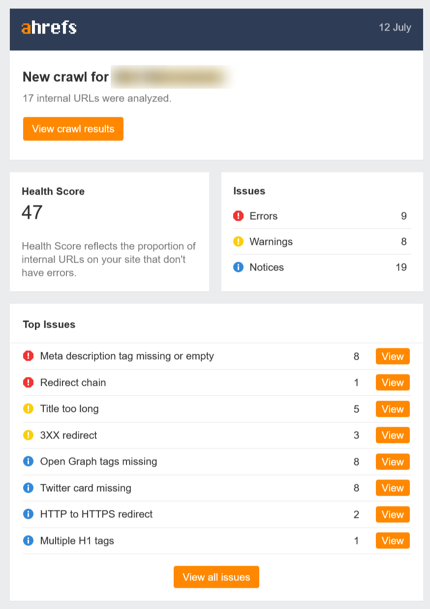 site-audit-email-by-ahrefs-tool